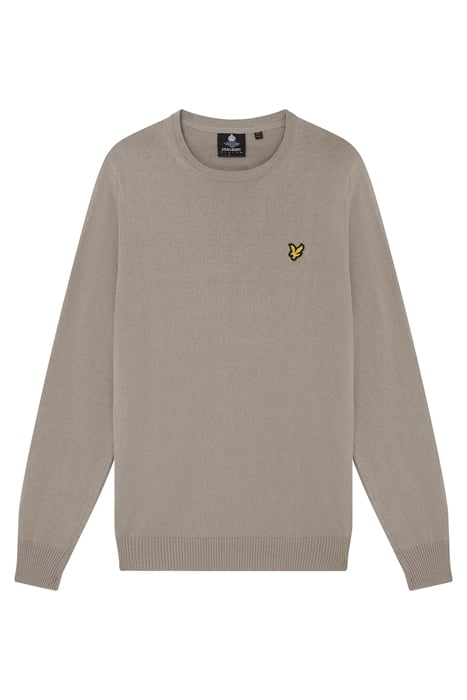 COTTON MERINO CREW JUMPER W783 KHAKI SMOKE 5