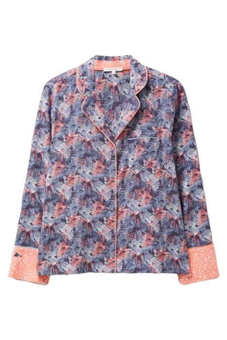 NINA WOVEN PJ SHIRT GREY PRINT 1