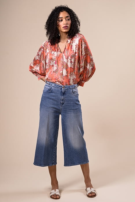 MID HIGH WAIST MIDCALF LARGE DENIM 2