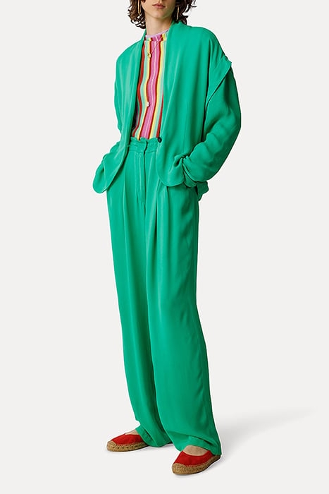 ECO FRIENDLY VISCOSE GEORGETTE PLEAT-FRONT JOGGING MOJITO 4