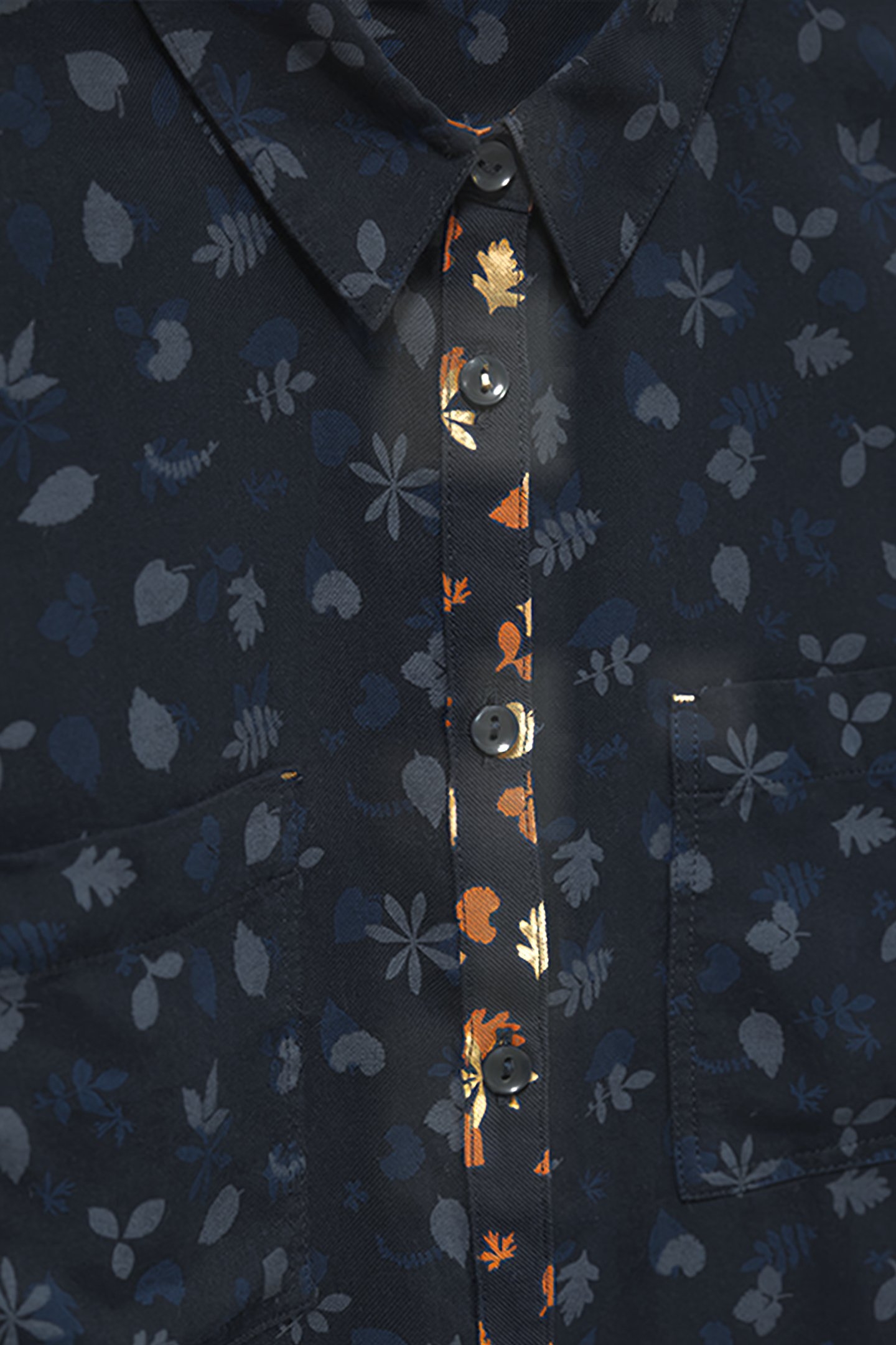 EMILIA ORGANIC PRINT SHIRT NAVY MULTI 3