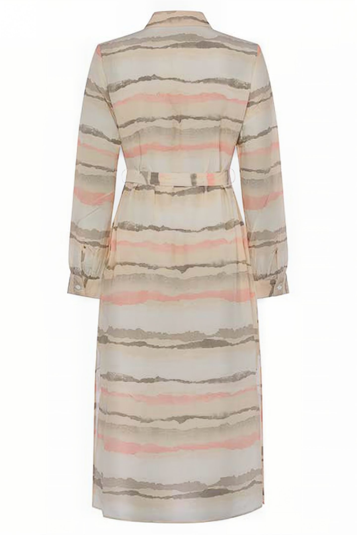 HOPE DRAPE LS TIE SHIRT DRESS DUSTY PINK 3