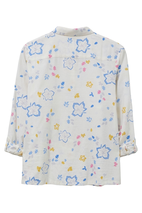 EMILIA ORGANIC PRINT SHIRT IVORY MULTI 2