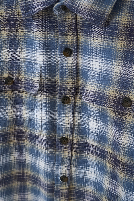 DARWEN CHECK OVERSHIRT MID BLUE 4