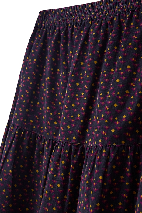 JADE CORD TIERED SKIRT GREY 4