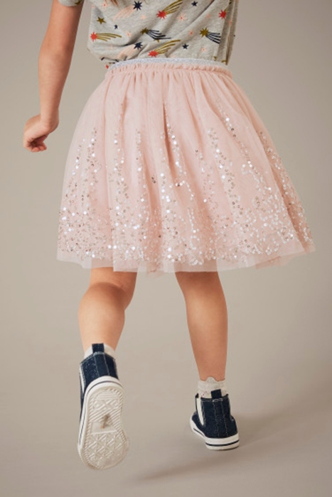 FIONA TUELLE SKIRT MID PINK 3