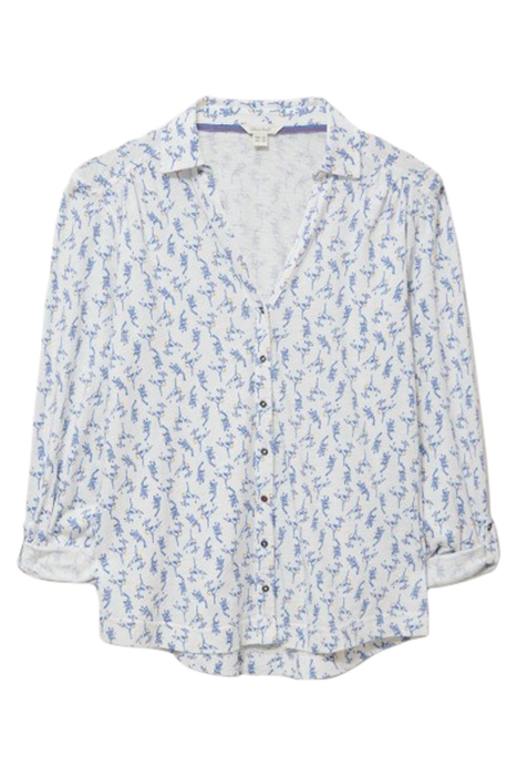 ANNIE PRINTED JERSEY SHIRT WHITE 1