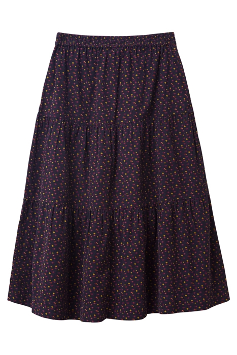 JADE CORD TIERED SKIRT GREY 1