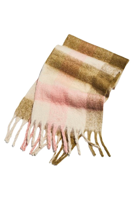 SHELLY BRUSHED CHECK SCARF TY PINK 2