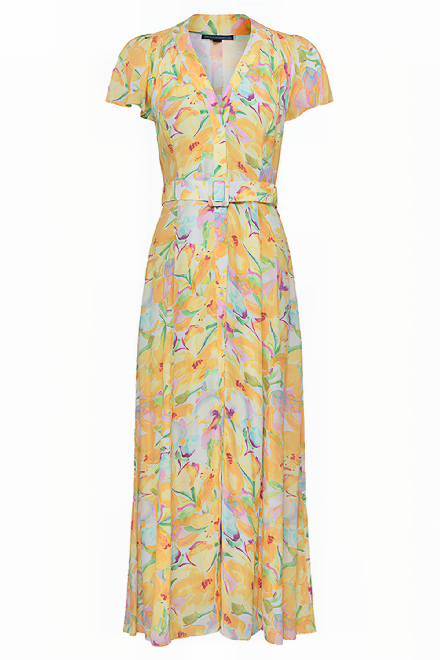 ISADORA DELPHINE S/S MAXI DRES GOLDEN GLAZE/CHLKPIN 1