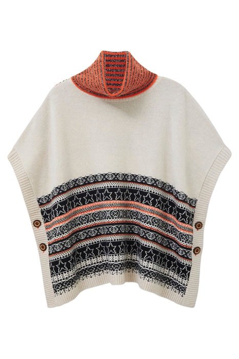 STAR FAIRISLE PONCHO NAT MLT 1