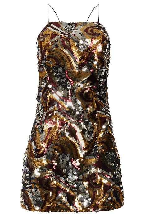 ANADIA EMBELLISHED DRESS ROSE GOLD MULTI 1