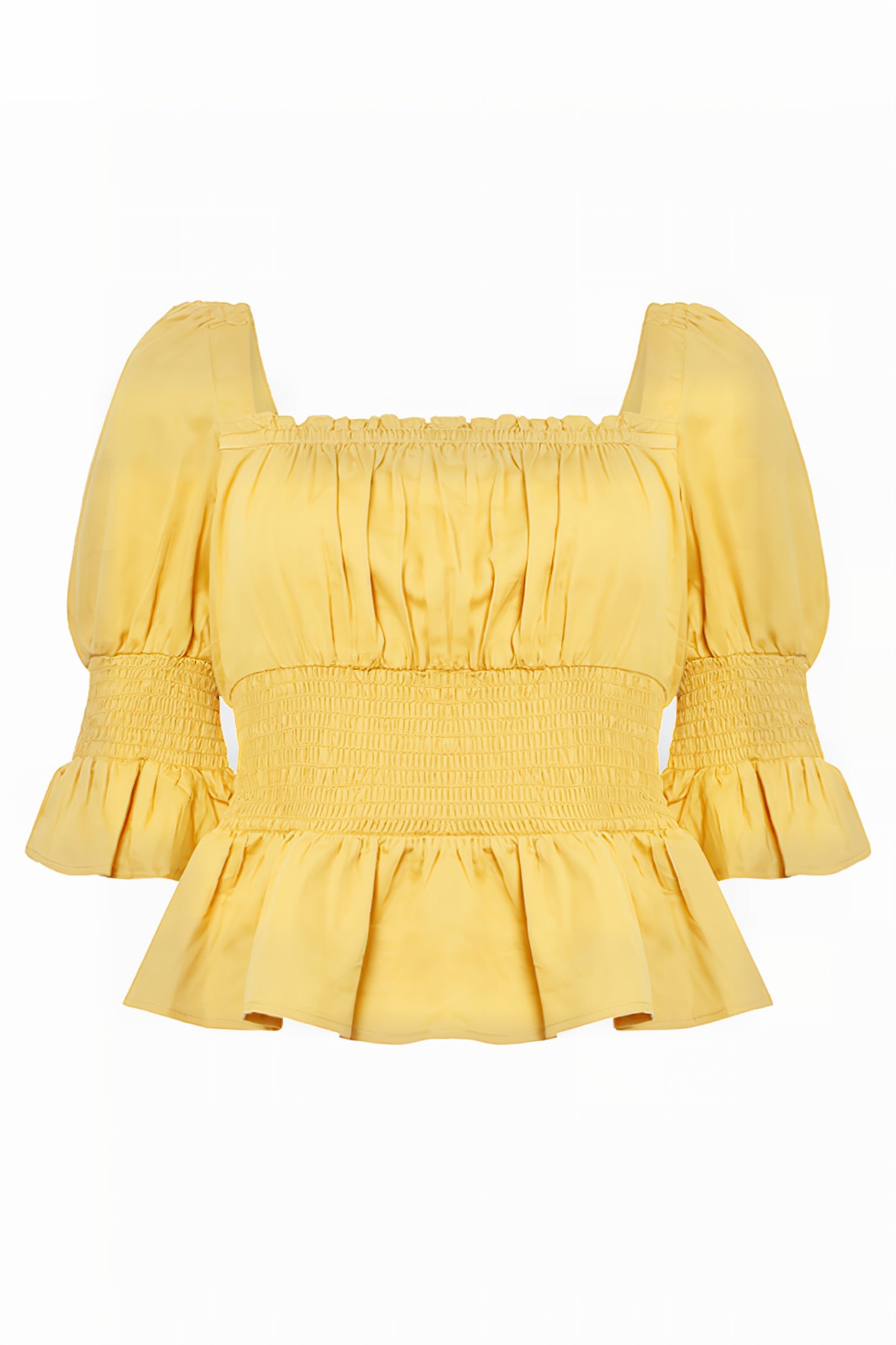 SINDEY COTTON SAT SQA NEC BLOU BRIGHT GOLD 5