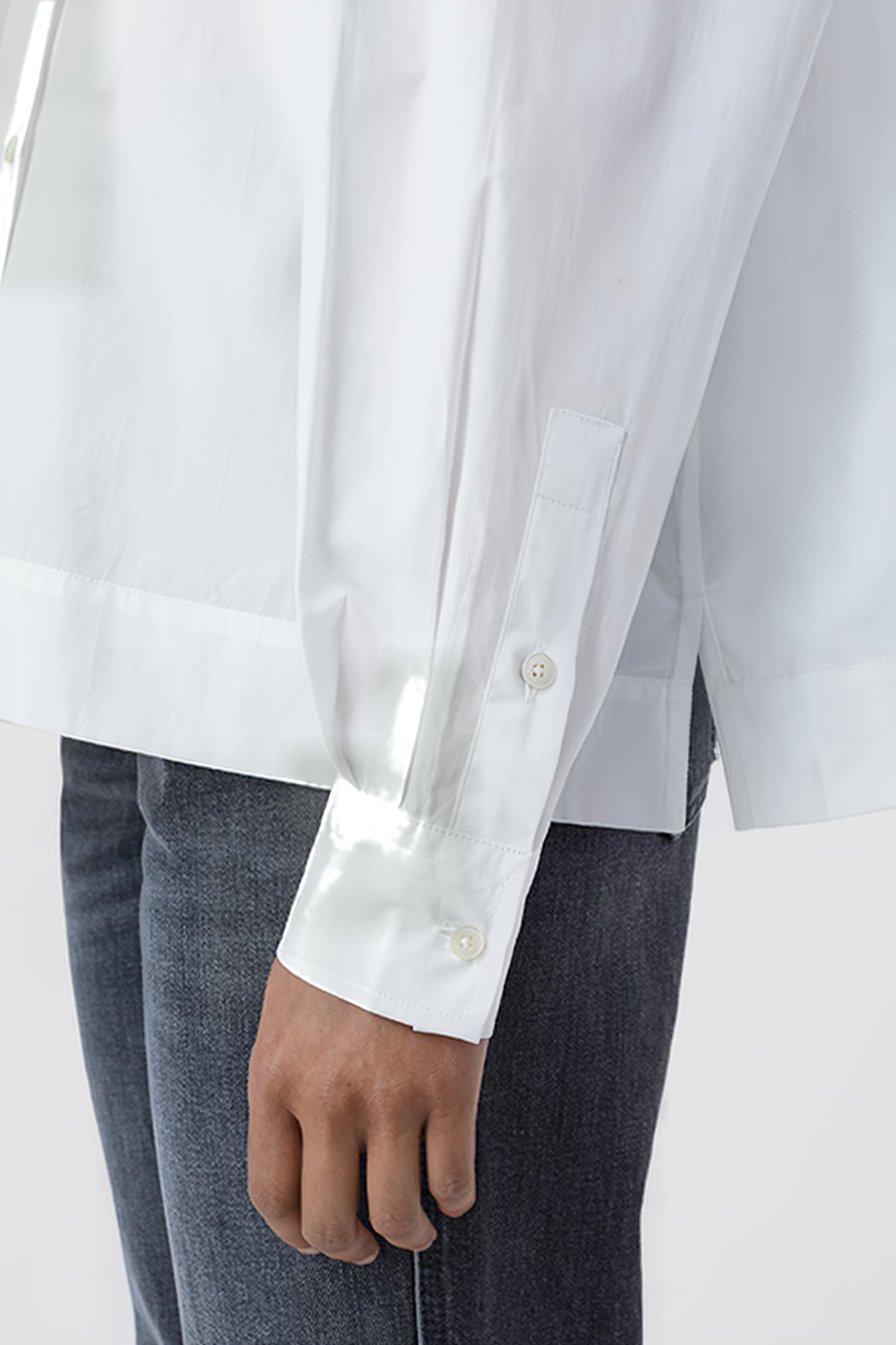 WOMEN GATHERED SHIRT SHIRTS & BLOUSES WHITE 5