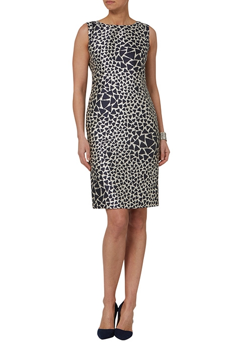 FERN CREAM NAVY DRESS 2