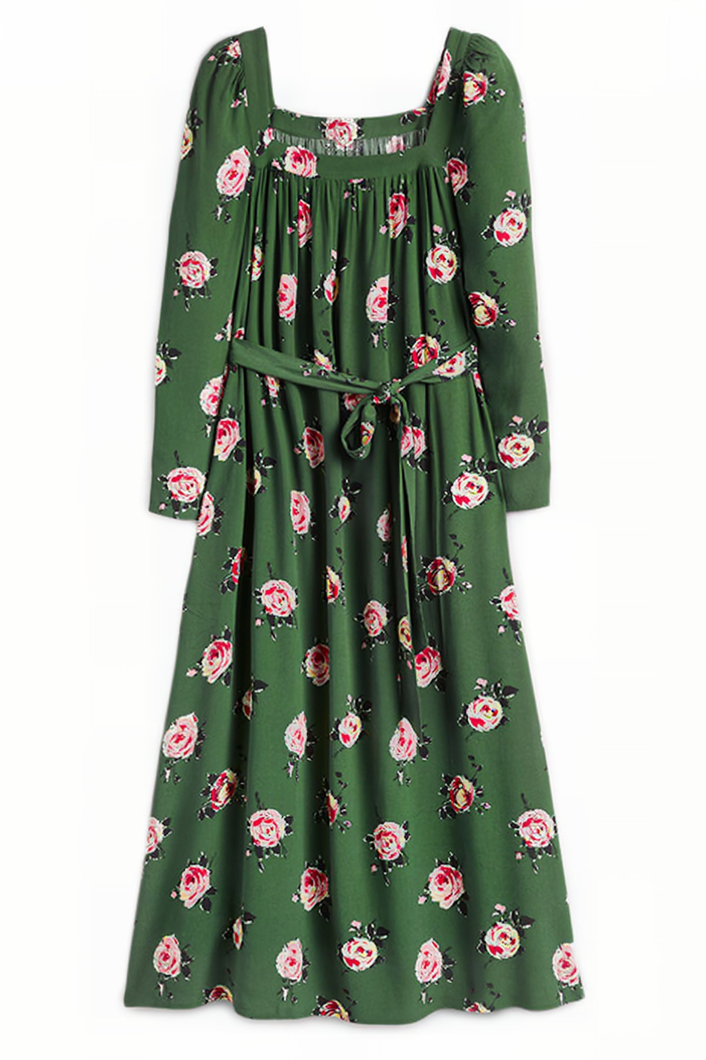 SQUARE NECK MAXI DRESS GRN 7