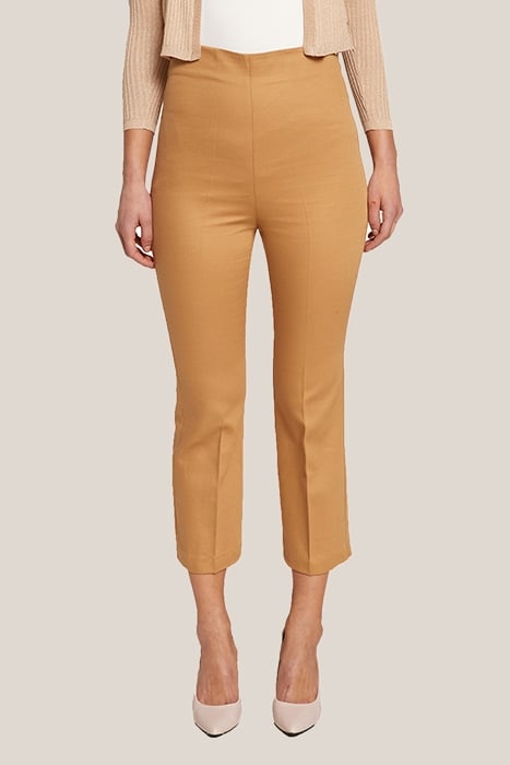 TWILL STOVEPIPE TROUSERS BROWN 1