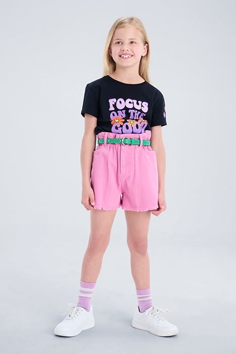 GA-TWILL PAPERBAG SHORT JILL&MITCH BY SHOEBY PINK 2