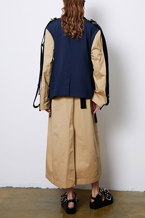STRAP COAT NAVY BEIGE 2