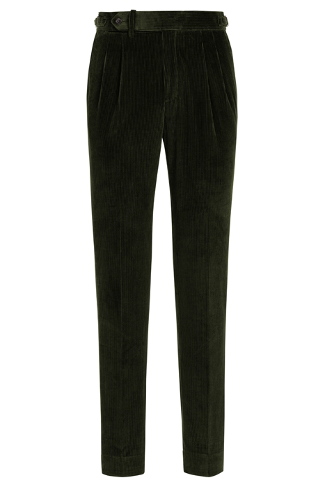 DARK GREEN PLEATED BRADDON TROUSERS 7