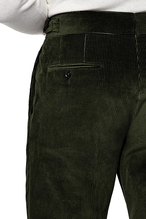 DARK GREEN PLEATED BRADDON TROUSERS 6