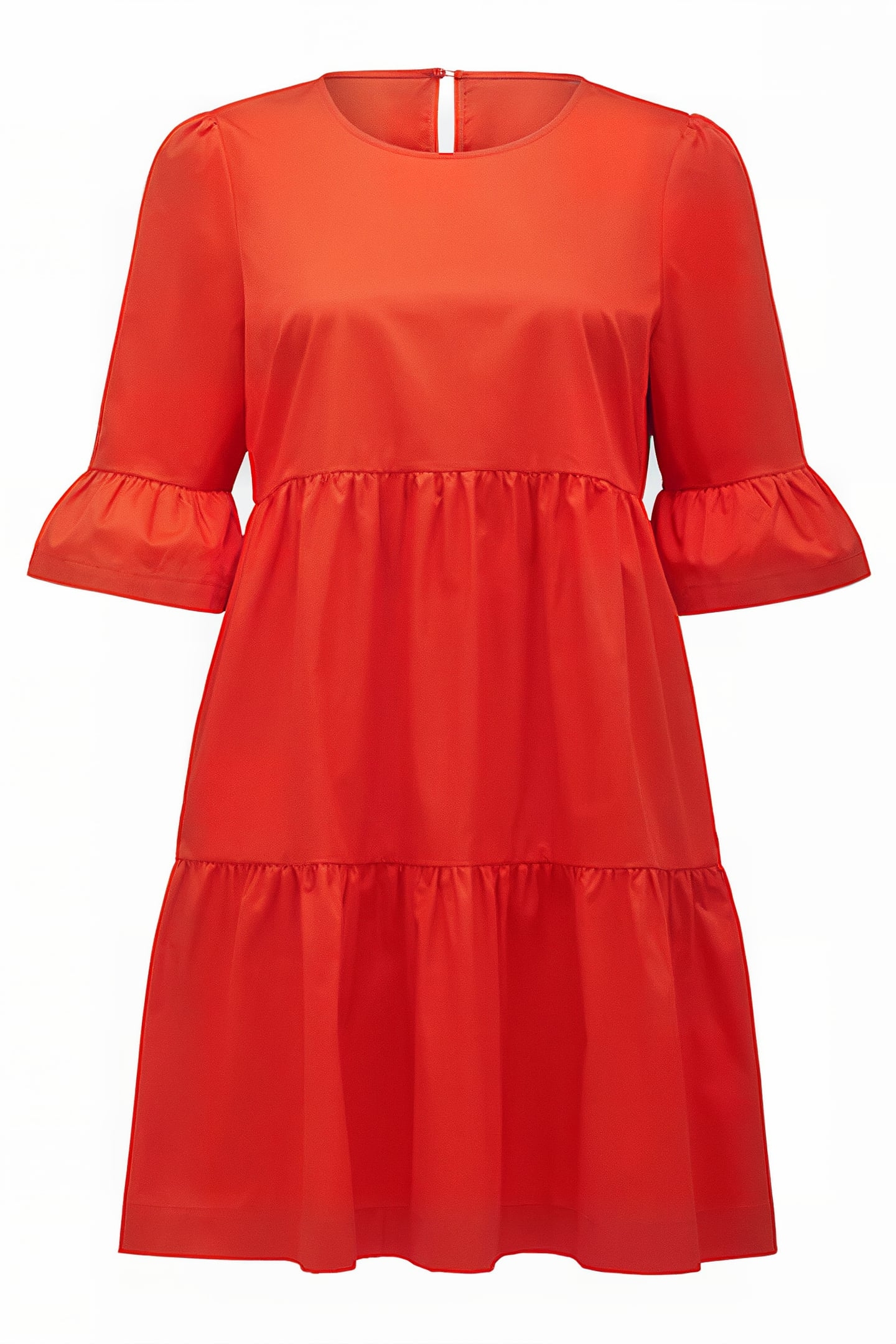 BRYDIE COTTON SMOCK DRESS RED 6