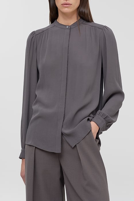 GATHERED BLOUSE DARK NICKEL 3