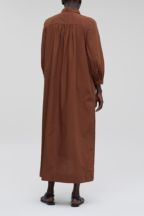 GATHERED SHIRT DRESS BRAZIL NUT 2