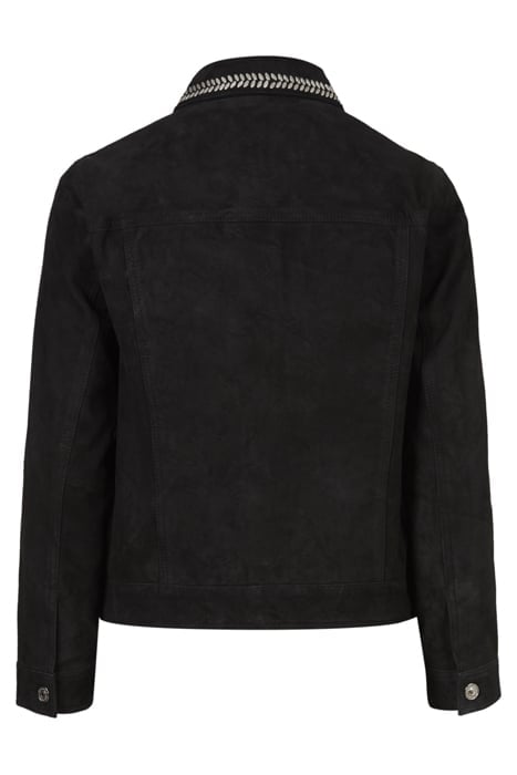 DELVY SUEDE TRUCKER WASHED BLACK 5