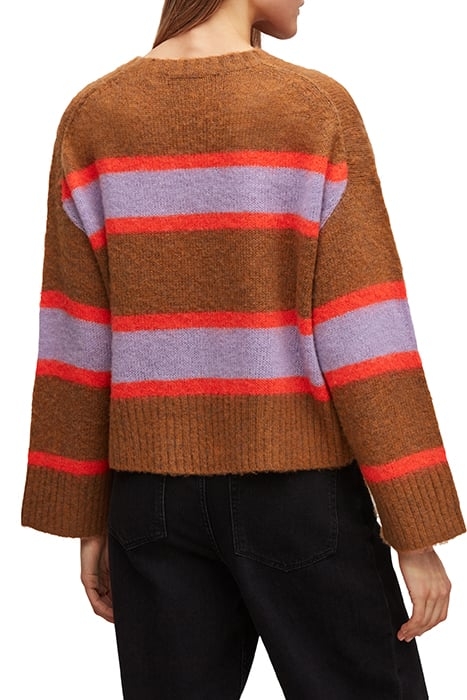 GINI STRIPED JUMPER GINGER/ORANGE 2