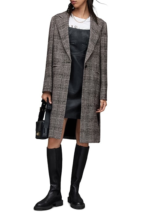 DUSTIE CHECK DUSTER BLACK/WHITE 1