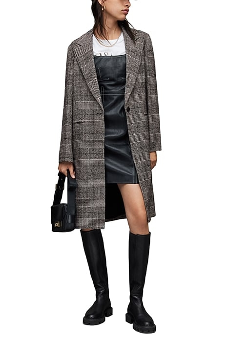 DUSTIE CHECK DUSTER BLACK/WHITE 3