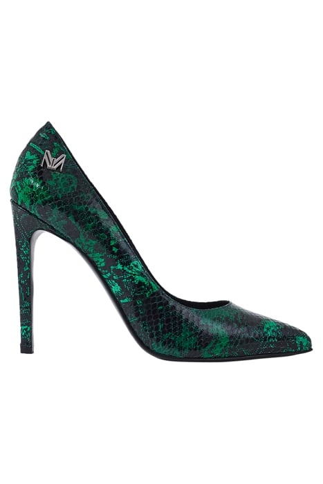 ICON LOGO PUMPS SNAKE PRINT GREEN 1