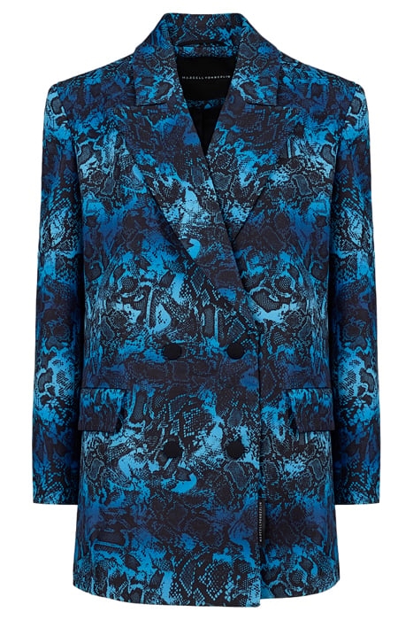 OVERSIZED SNAKE-PRINT BLAZER SNAKE PRINT BLUE 4
