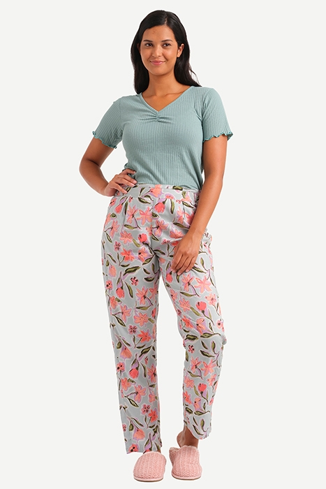 NW BO. TROUSERS MADDY PAINTED FLOWER PINK FLOWER 2