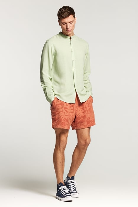 LEON LINEN SHIRT FADED MINT GREEN 4