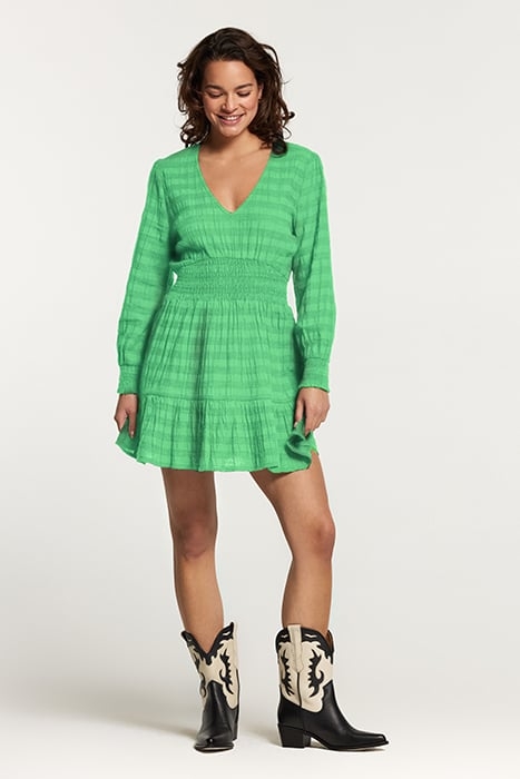 ZARAGOSA DRESS TASMANIA STRIPE FRESH GREEN 6