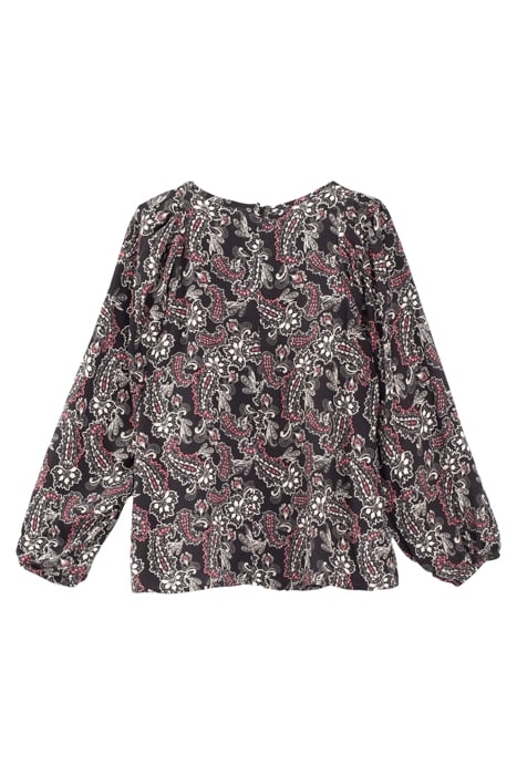 GIRLS’ BLACK PAISLEY PRINT BLOUSE BLACK 2
