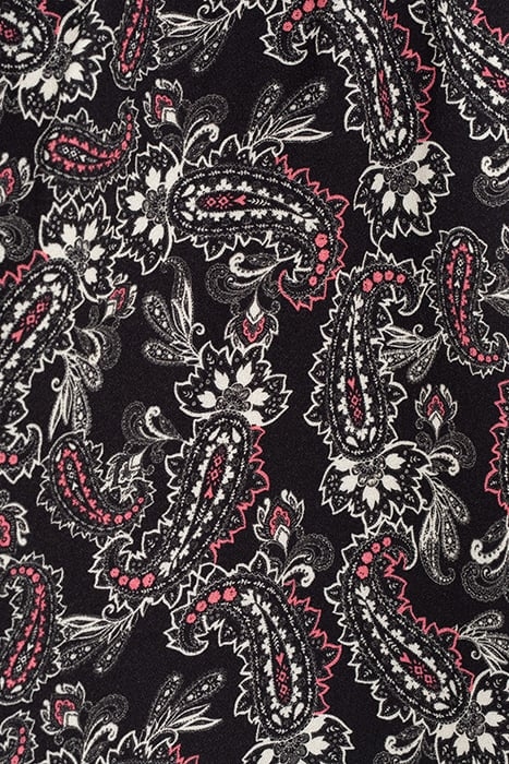 GIRLS’ BLACK PAISLEY PRINT BLOUSE BLACK 6