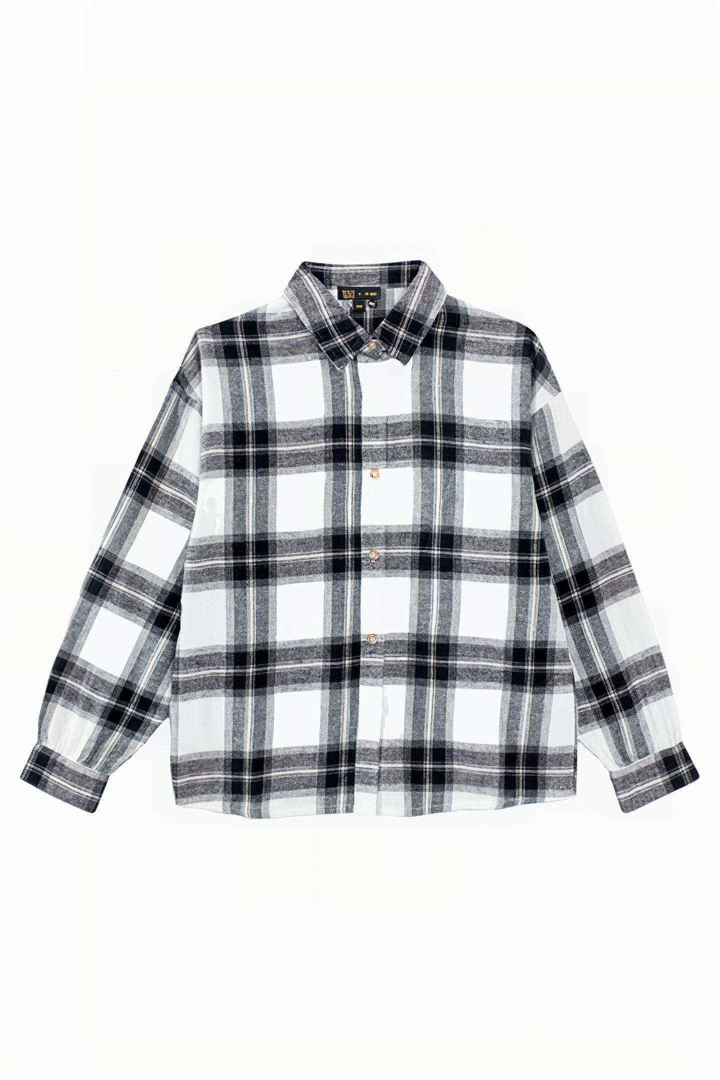 GIRLS’ OFF-WHITE SHIRT WITH BLACK CHECKS OFF-WHITE 1