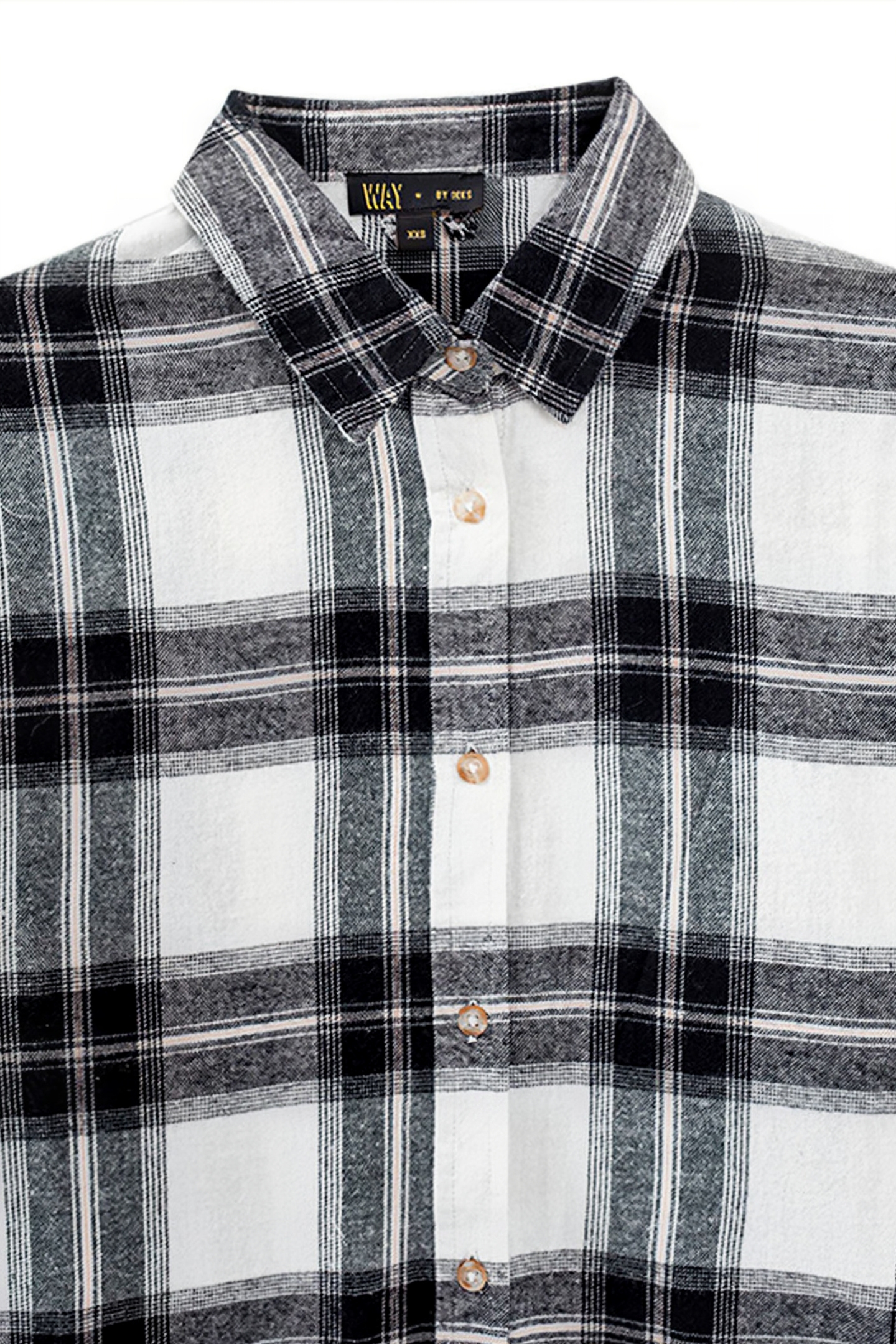 GIRLS’ OFF-WHITE SHIRT WITH BLACK CHECKS OFF-WHITE 4