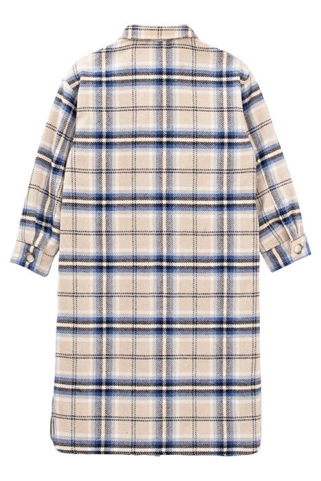 GIRLS’ MASTIC CHECK LONG OVERSHIRT COAT DESERT 2