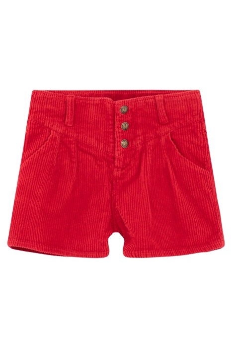 GIRLS’ LIGHT RED CORDUROY SHORTS RED 1