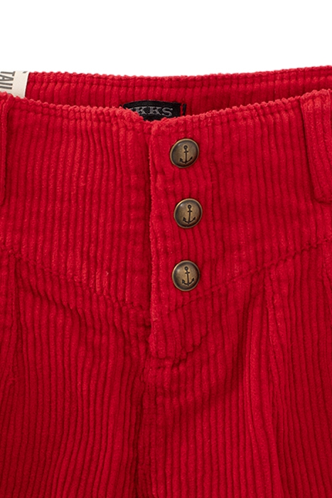 GIRLS’ LIGHT RED CORDUROY SHORTS RED 6