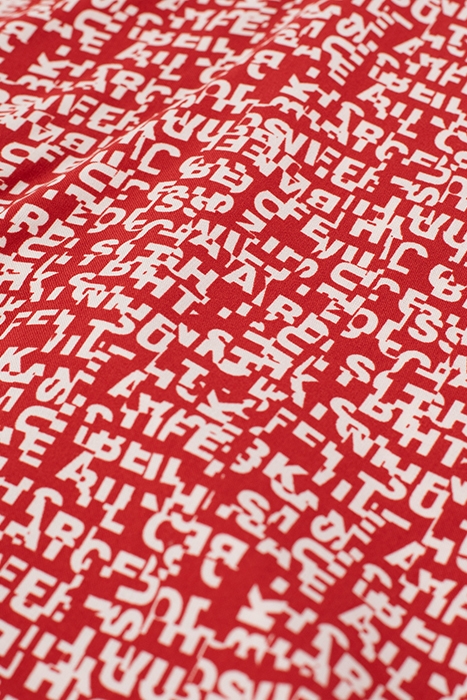 CANDY RED MINI-LETTER PRINT TOP 7