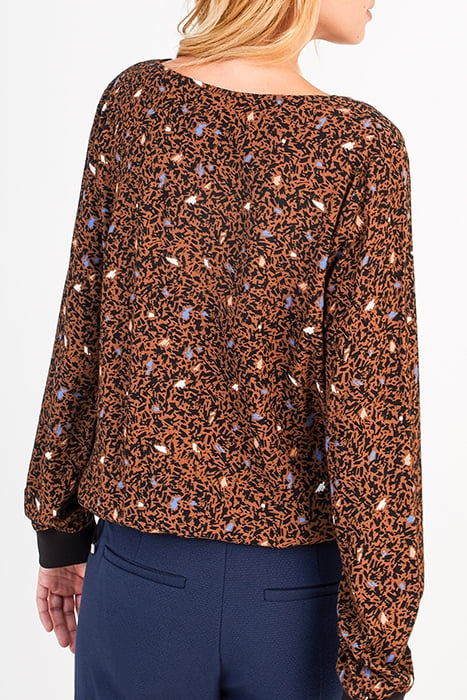 CARAMEL ARTY CAMOUFLAGE PRINT BLOUSE 2