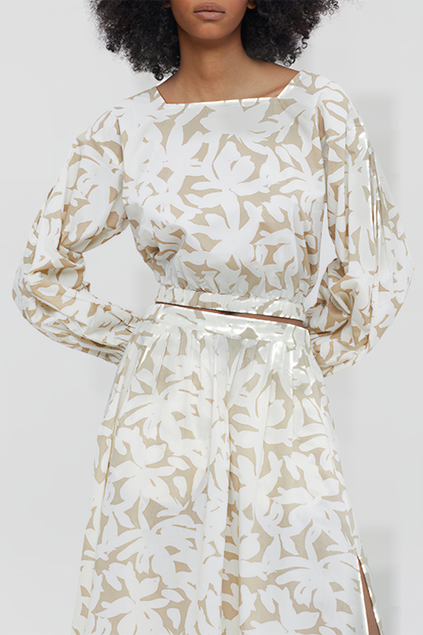 CLOSED WOMEN ELASTIC CROPPED SHIRT SHIRTS & BLOUSES GRAIN BE 1