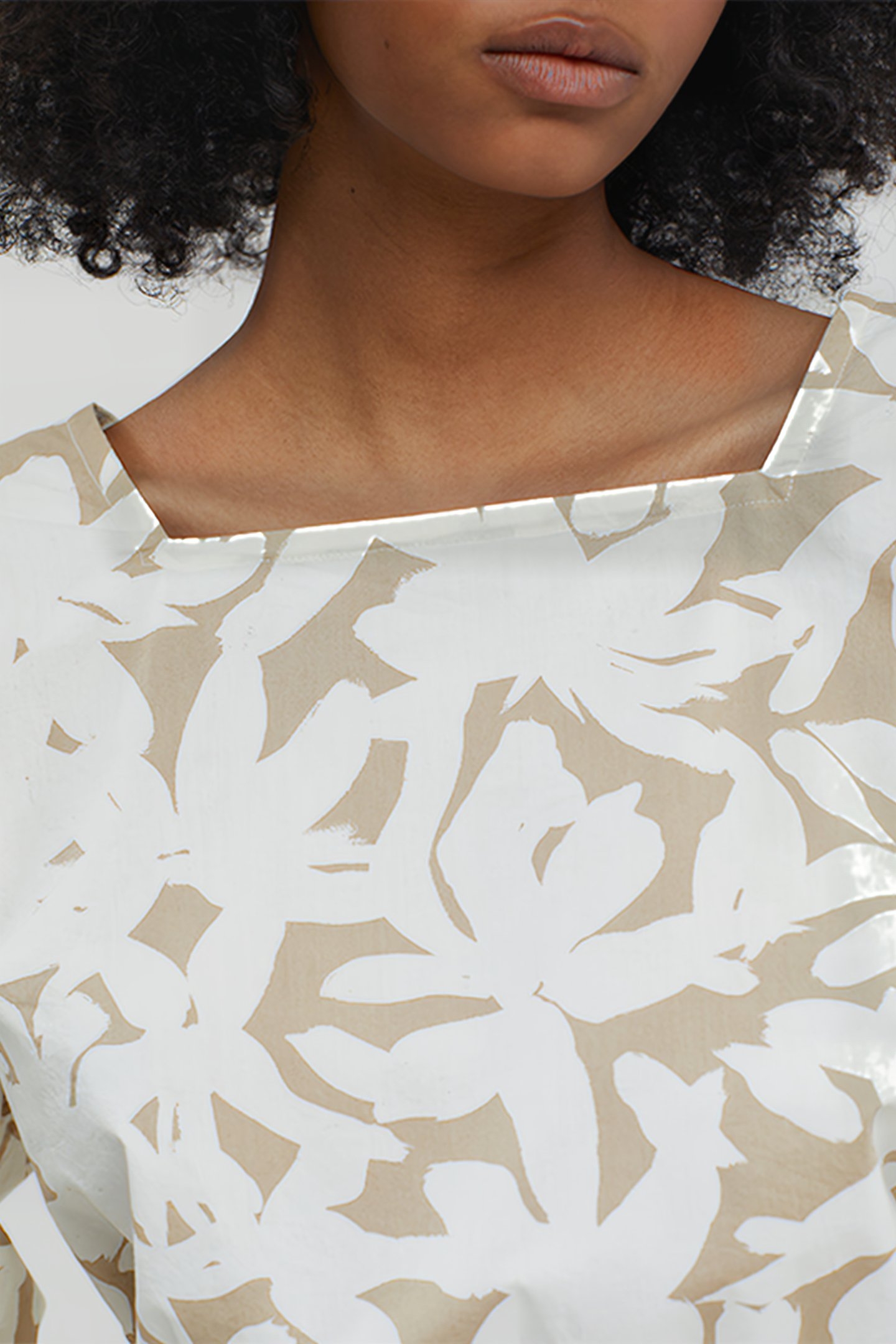 CLOSED WOMEN ELASTIC CROPPED SHIRT SHIRTS & BLOUSES GRAIN BE 5