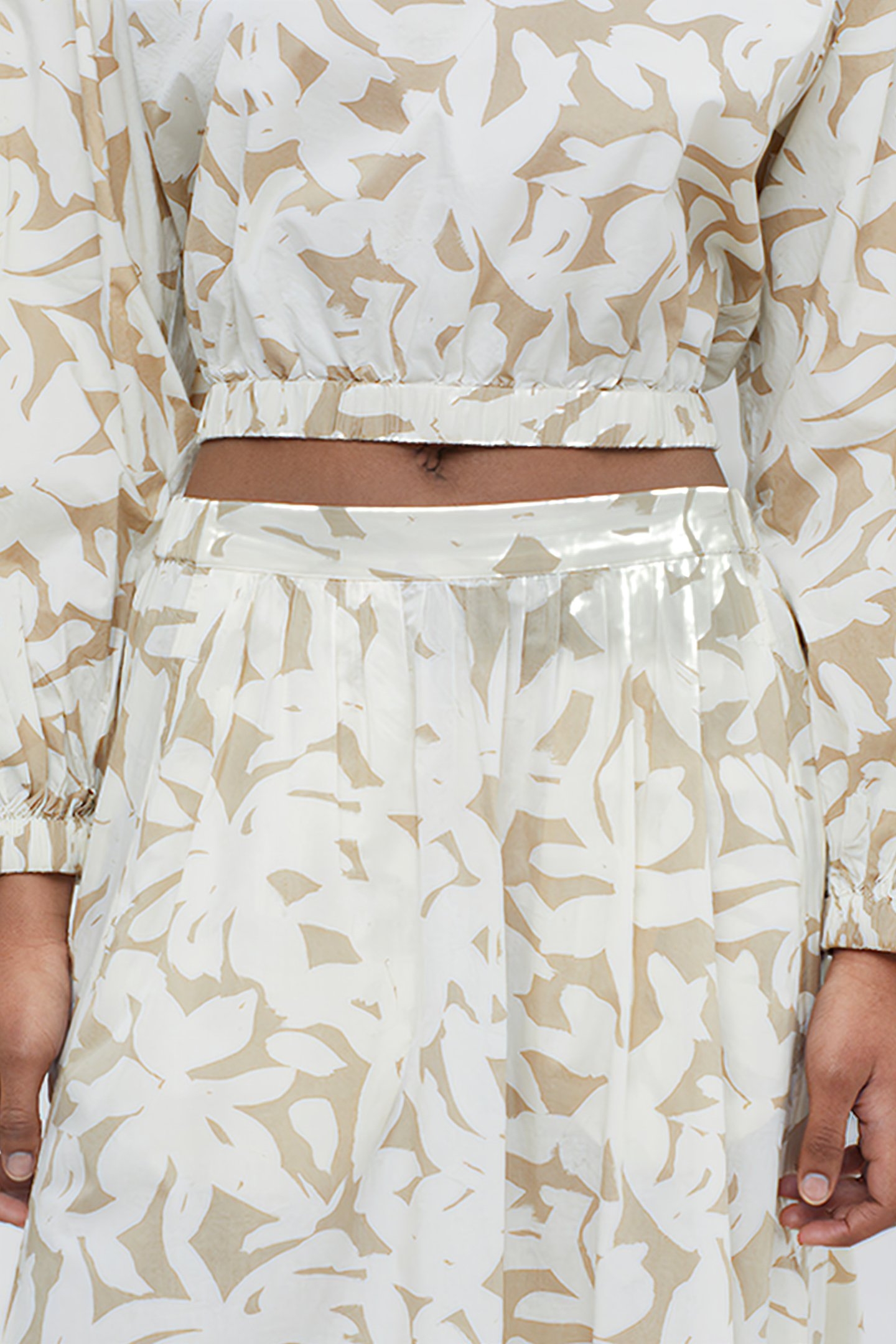 CLOSED WOMEN ELASTIC CROPPED SHIRT SHIRTS & BLOUSES GRAIN BE 4