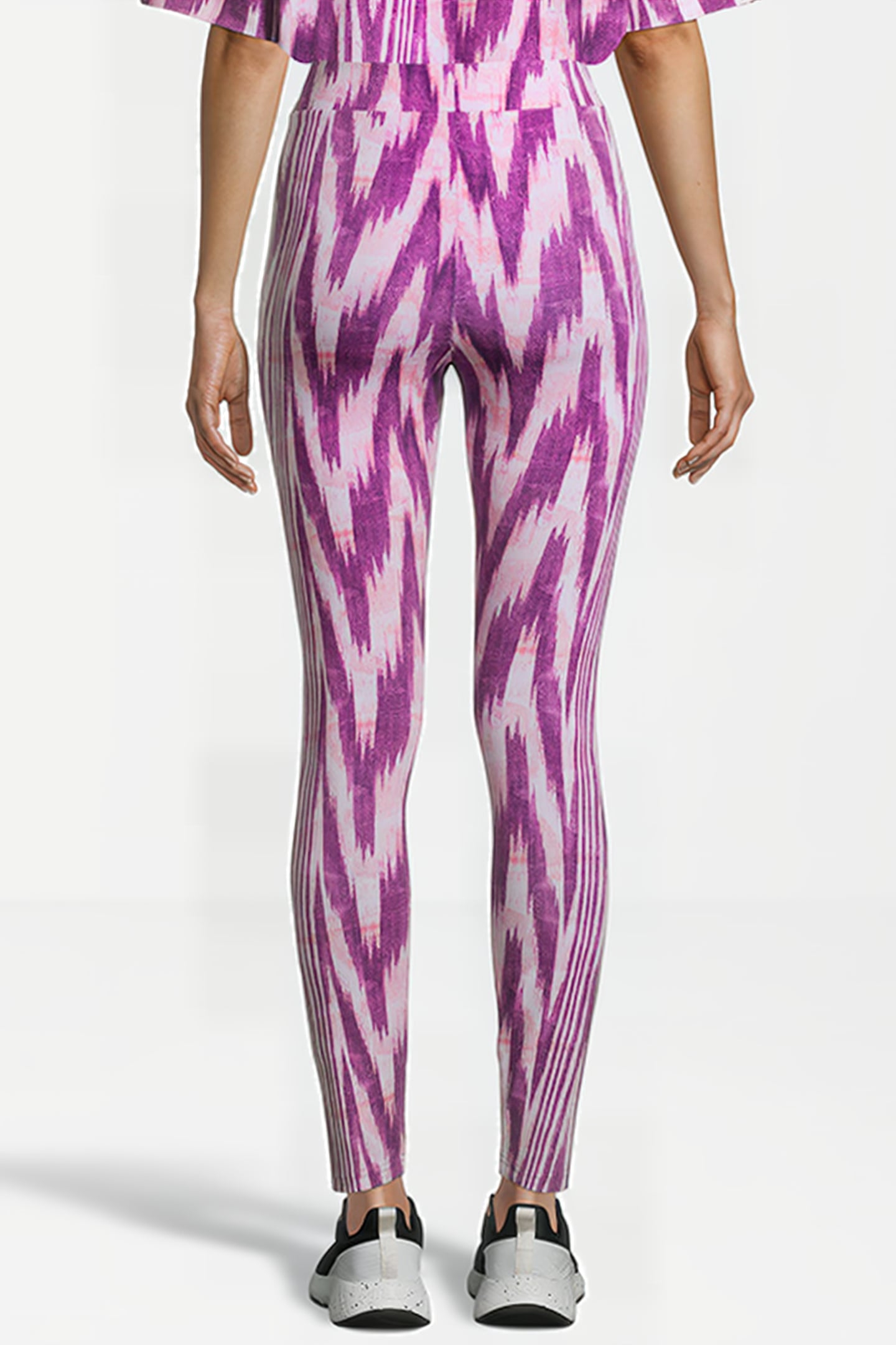 CALLA HEIGH WAIST LEGGINGS PURPLE ABSTRACT ETNO AOP 3